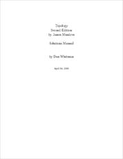 حل تمرین کتاب توپولوژی Whitman - ویرایش دوم